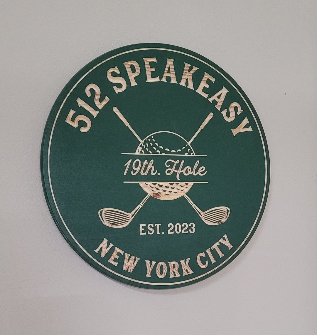 19th Hole Golf Personalized Sign