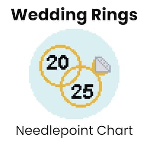 Wedding Rings Needlepoint Chart