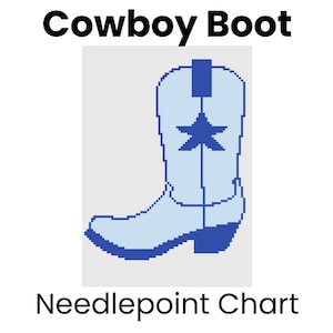 Cowboy Boot Needlepoint Chart