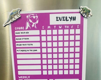 Printable Kid's Chore Chart, Dog Sunglasses, Child Responsibility Chart, Behaviour Chart, Reward Chart, Job Chart, Tasks Chart, chores, PDF