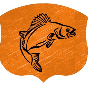 Fisch Walleye SVG / Vektor 001, ClipArt, geschnitten Datei, Fisch, Strand, Seeleben, Camping, SVG, Bild, Aufkleber, Zeichnung, Vektor, Boot, Angeln, See