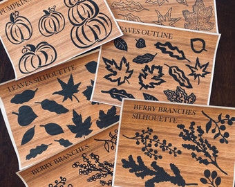 Autumn SVG|cutfile|PNG, Fall Season, Branches, Leaves, Berries, Cardmaking|Silhouette|Stencils|Scrapbooking, vector, Pumpkin, Thanksgiving