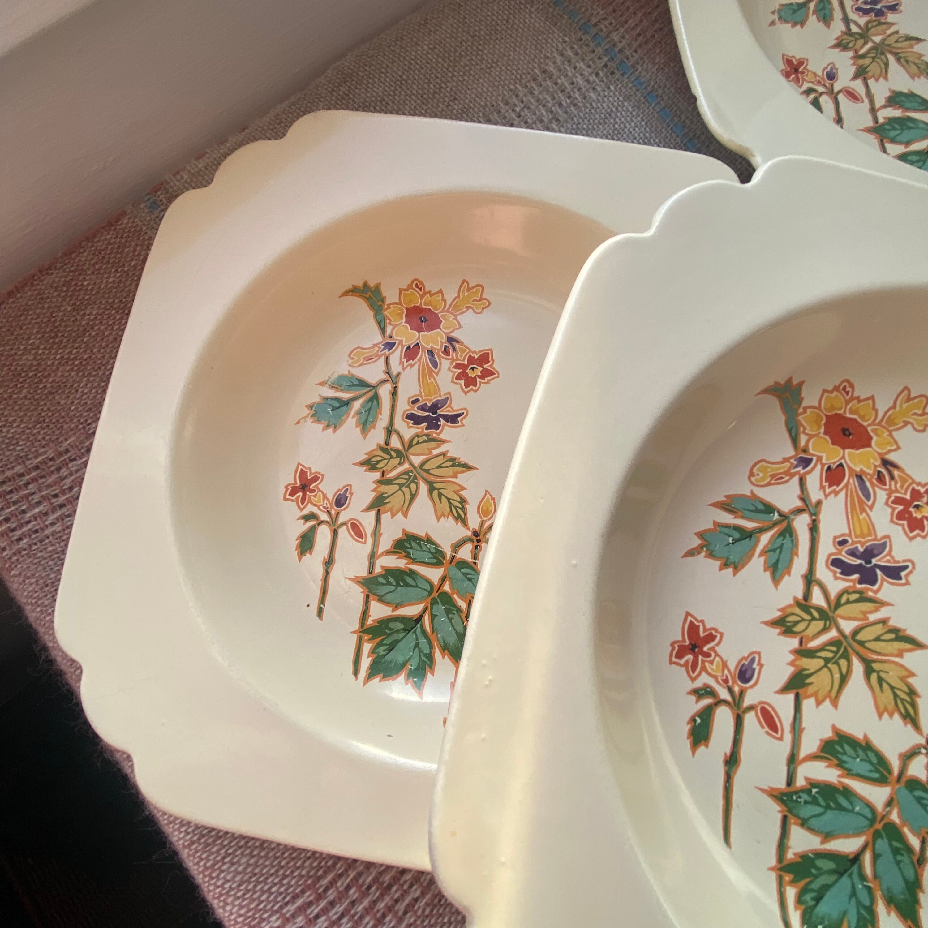 Square Fiesta Ware Plates - Etsy