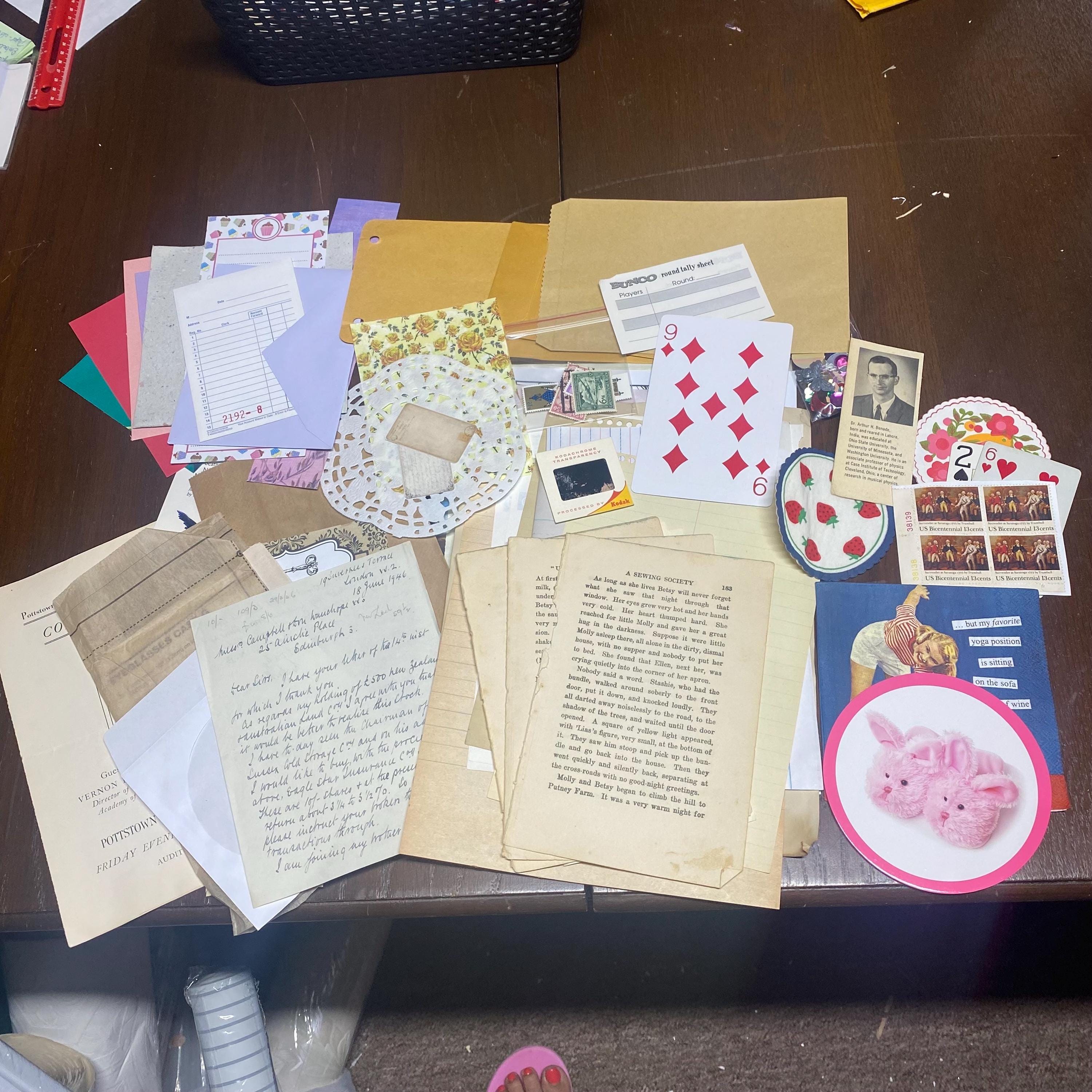 Vintage Ephemera Kit: Mixed Media, Junk Journaling Supplies