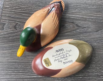 Vintage Avon Mallard Duck trinket box from 1978 soap dish