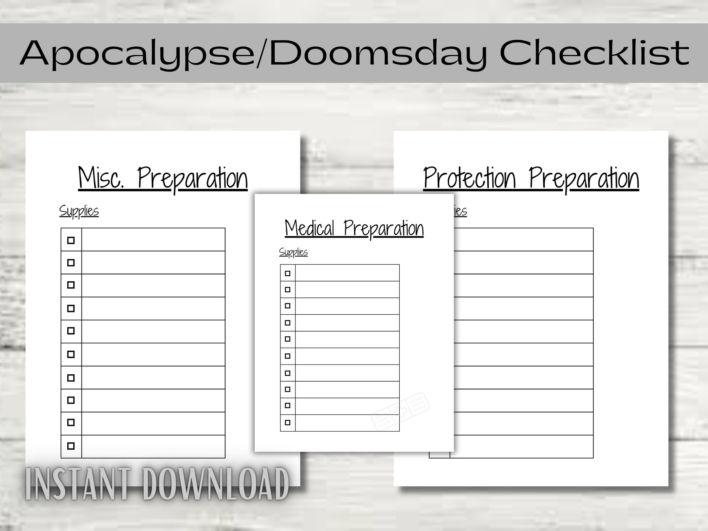 Apocalypse Doomsday Prepper Binder Checklist Survival Emergency Apocalypse Doomsday Prepper Binder Checklist Survival Emergency