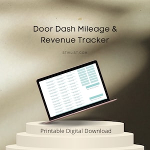 Gig Door Dash Uber Eats Rastreador de kilometraje Rastreador de ganancias Rastreador de ingresos Registro de gastos comerciales Diario Registro de impuestos Organigrama Semanal