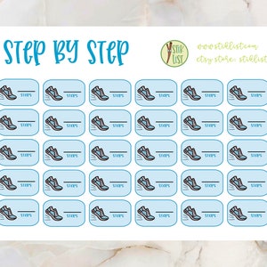 Step Tracker Stickers – Planner, Journal Fitness (2 Sheets) - Etsy