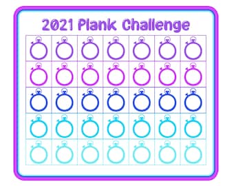 digital stickers for personal and commercial use Woman clipart workout plank 30 days challenge png graphics