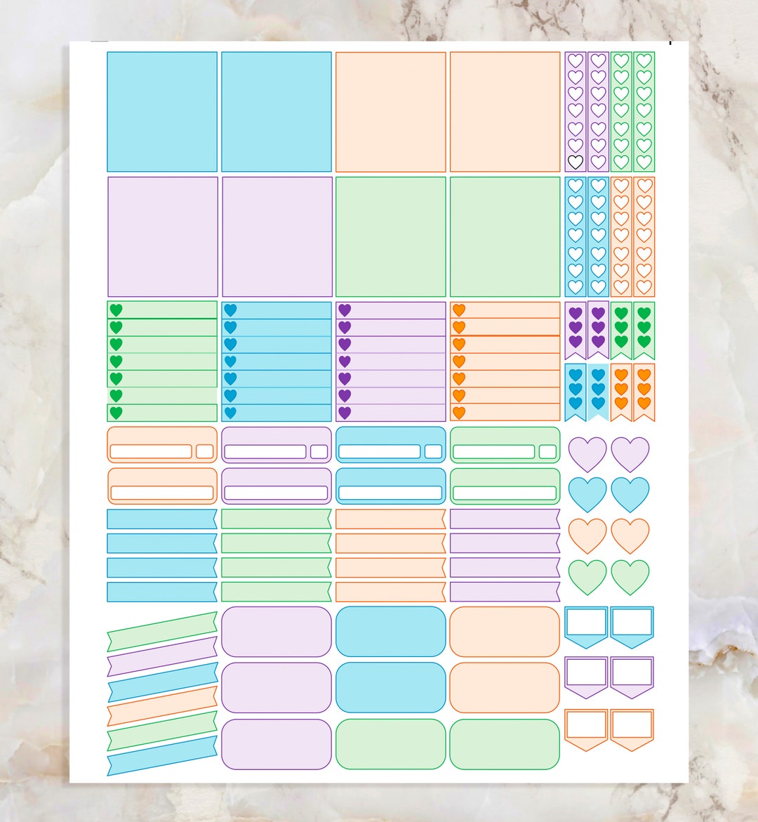 Pretty Planner Header Planner Box, Header, and Tracker Stickers Organization Schedule ...