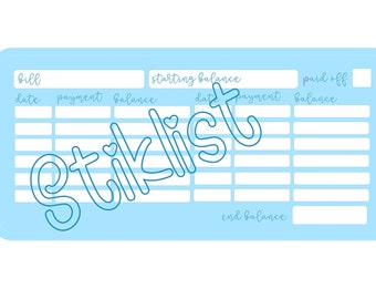 Debt Tracker Debt Payoff 12-Month Digital Download Printable for Budget Planner, Journal, Finance Planner, or Financial Calendar Blue Debt
