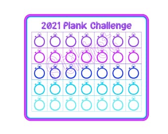 Plank Challenge Tracker Digital Download Printable Exercise Tracker Motivational Pilates Planner Exercise Calendar Weight Loss Journey