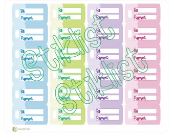 Bill Pay Check-Off Stickers, Budget Planner Stickers