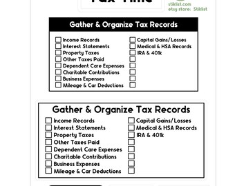 Tax Planning Stickers, Small Business Budget Planner, Income Tracker