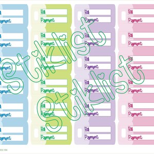 Printable Digital Download Bill Tracker Payment Reminder Check-Off Expense Tracker Budget Planner