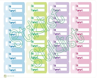 Printable Digital Download Bill Tracker Payment Reminder Check-Off Expense Tracker Budget Planner