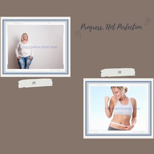 Weight Loss Before and After Template Fitness Before and After Comparison Instagram & Facebook Templates Canva