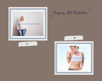 Weight Loss Before and After Template: Instagram & Facebook (Canva)