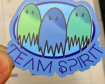 Team Spirit Ghost Vinyl Sticker: Sports Fan Decal