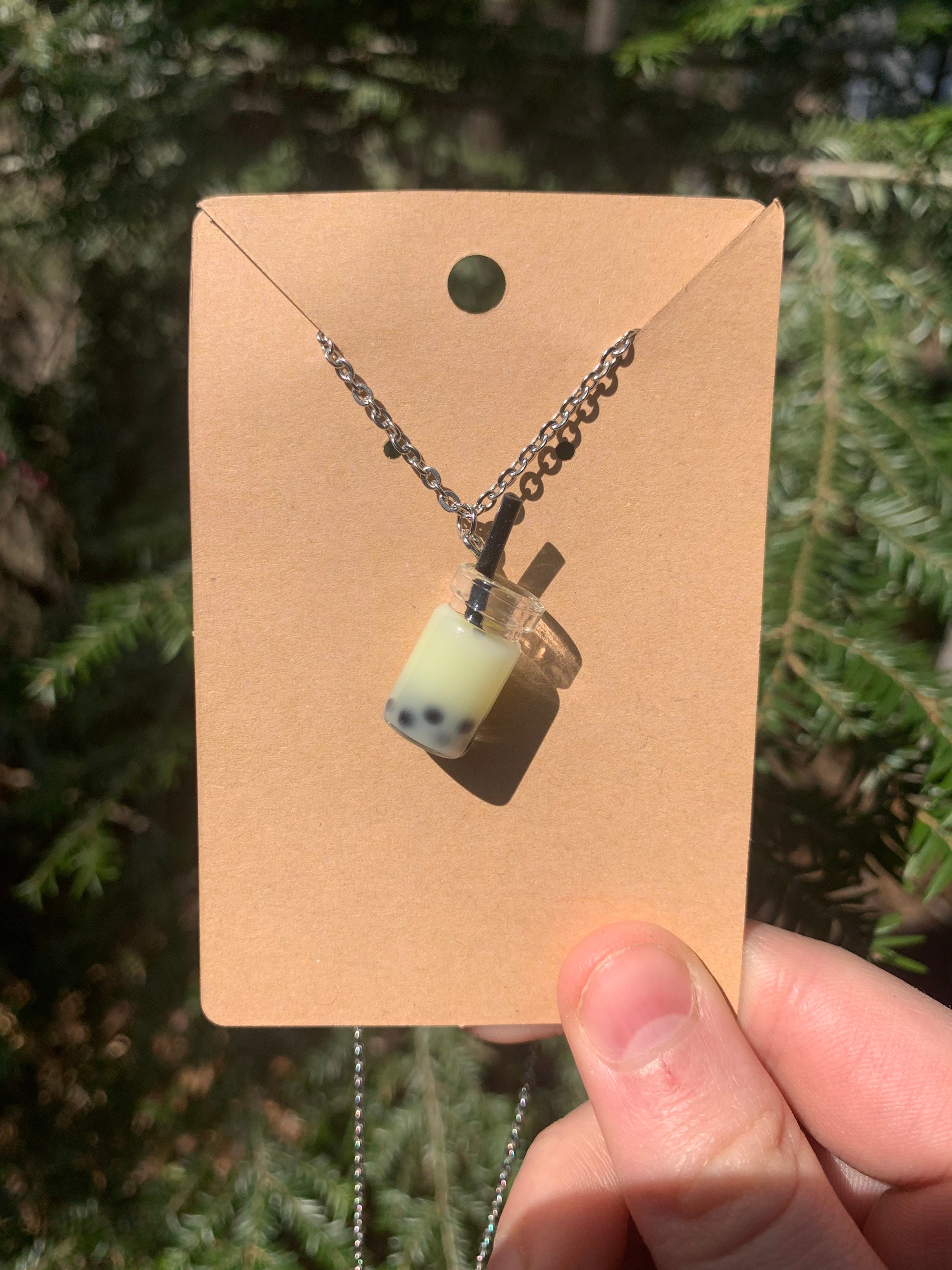 Boba Necklaces Milk Tea Necklaces Bubble Tea Necklaces Etsy
