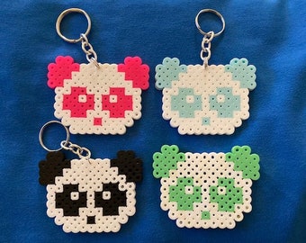Cute Panda- 8bit Pixel Perler Beads Art, Can be Fridge Magnet