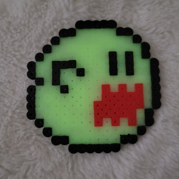 Porte-clés Perler Bead Super Mario Boo qui brille dans le noir