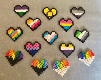 Pyssla heart designs sale