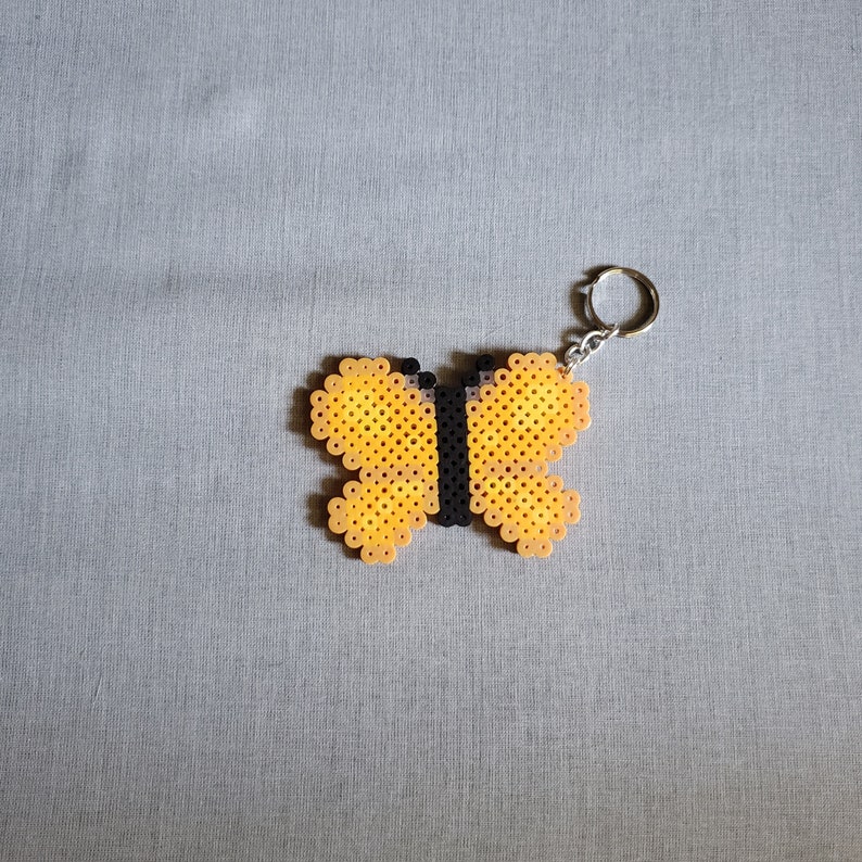 Butterfly Perler Bead Keychain Etsy