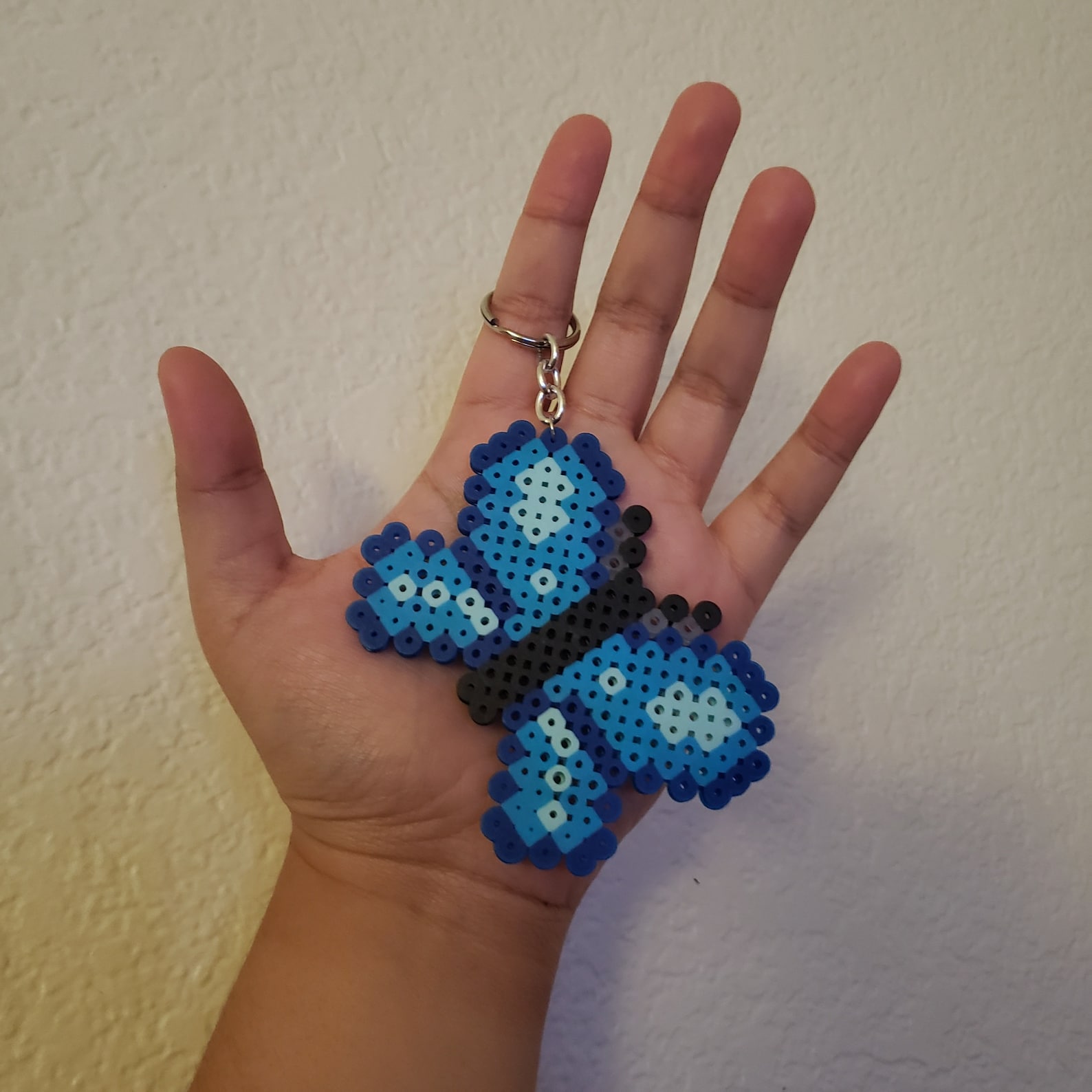 Butterfly Perler Bead Keychain Etsy