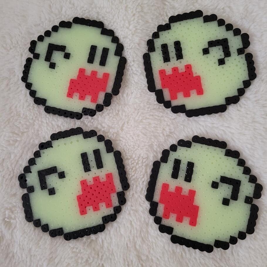 Perler Beads - Glow-in-the-Dark Boo - Scared and Scary by Sophia S.