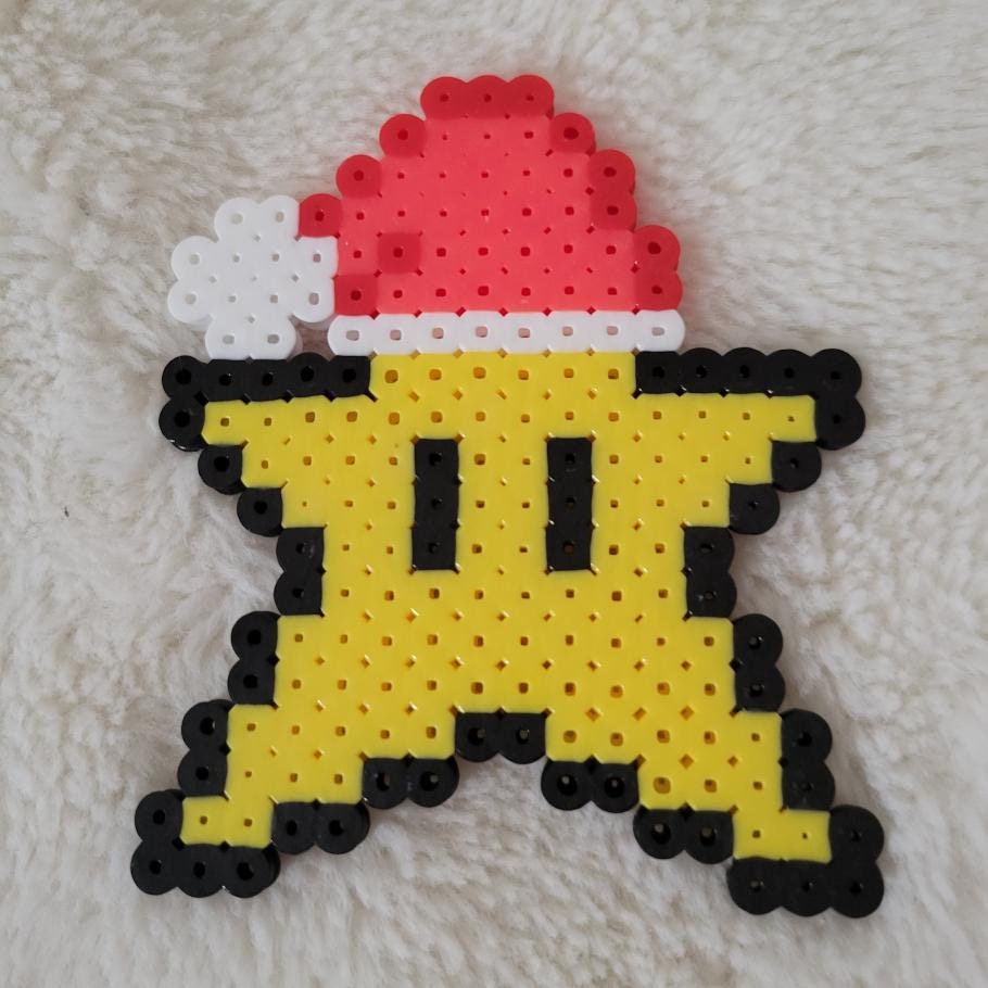 Mario Star Perler Bead Pattern Bead Art Mario Kart Perler Bead