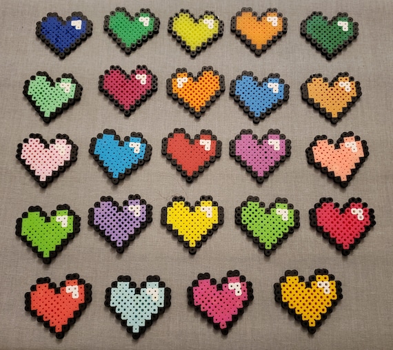 100 Colorful Heart Beads,small Bright Heart Beads for DIY Keychain