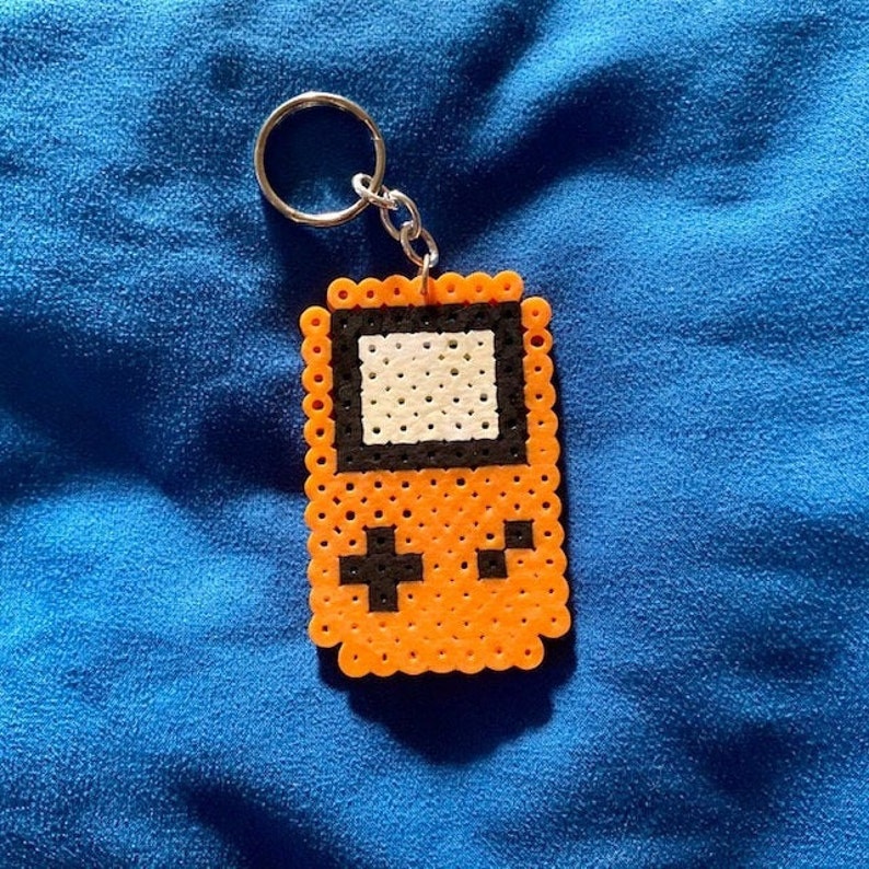 Gameboy Perler Bead Keychain Etsy