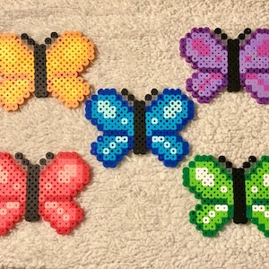 Butterfly Perler Bead Keychain