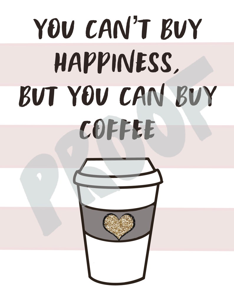 Funny Coffee Art Print Digital Download Girly Wall Art for Etsy