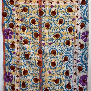 Uzbek suzani kantha hand embroidered bedspread,blanket quilt home decor styling