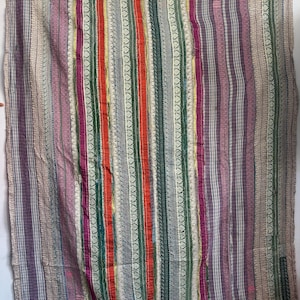 Vintage kantha quilt handmade indian gudari cotton kantha throw
