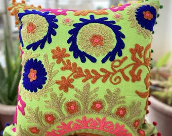 Sujani cushion cover home decorative embroidered cushion cover