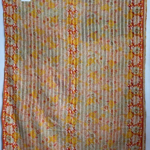 Vintage kantha quilt handmade indian gudari cotton kantha throw