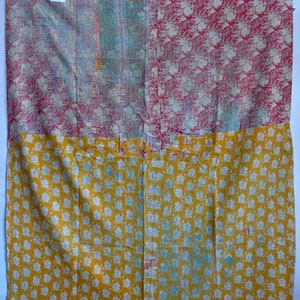 Vintage kantha quilt handmade indian gudari cotton kantha throw