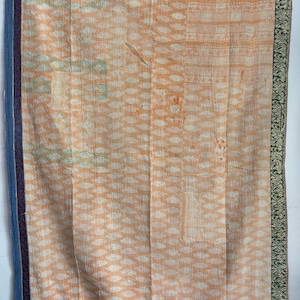 Old Indian vintage cotton kantha quilt handmade gudari indian bedcover throw