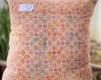 Fodera per cuscino kantha in cotone 45 * 45 fatta a mano, decorazione per la casa