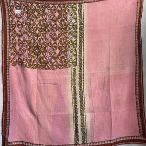 Old Indian vintage cotton kantha quilt handmade gudari indian bedcover throw