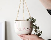 Hanging Boob Planter Boob Planter Pot for Plants, Succulents Flowers Female Form Planter Girlfriend Gift Hanging Planter Decor