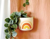Boho Rainbow Hanging Planter Pot for Succulents Plants Succulent Planter Planter Pot Boho Home Decor Mothers Day Gift Plant Pot