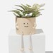 Sitting Planter w/ Dangling Legs | Face Pot Planter for Succulents | Facepot | Rope Legs Planter | Cute Planter | Christmas Gift 