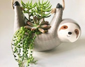 Sloth Hanging Planter Pot for Succulents Plants Sloth Planter Pot Animal Planter Sloth Planter Housewarming Fathers Day Gift