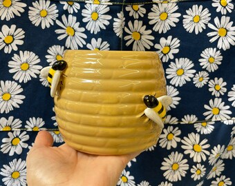 Bee Hive Planter Pot | Succulent Planter | Cute Planter |  Animal Planter | Insect Planter | Bees & Honey | Mother's Day Gift
