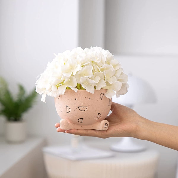 Smiling Planter w/ Legs | Face Pot Planter for Succulents | Facepot | Cute Planter | Housewarming Gift | Father's Day Gift