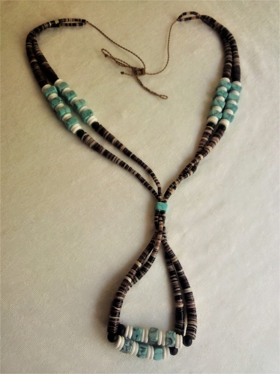 Stunning c1940s Double Jacla Necklace Turquoise Ta